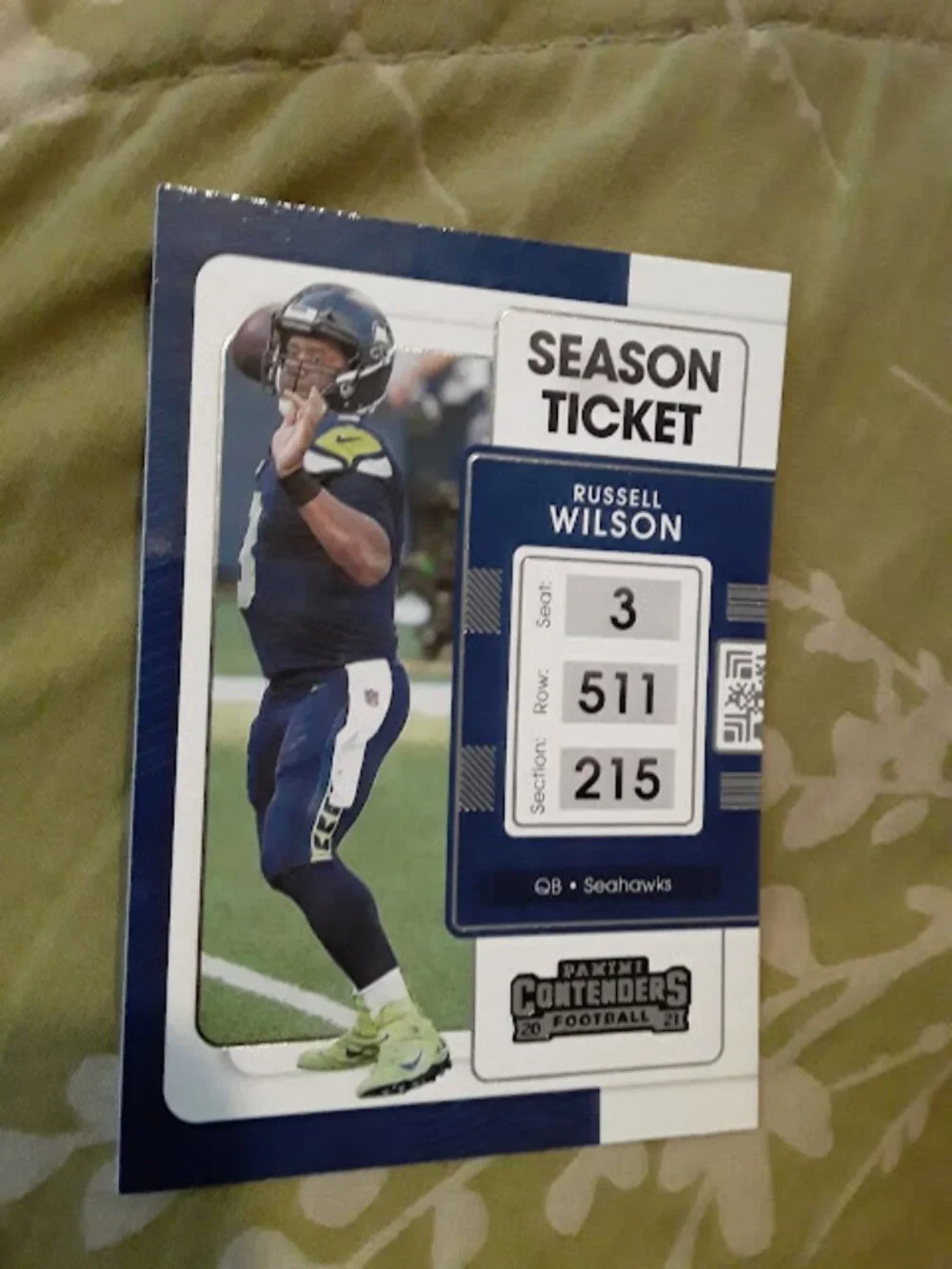 2020-21 Panini Contenders Russell Wilson Seahawks Football Card